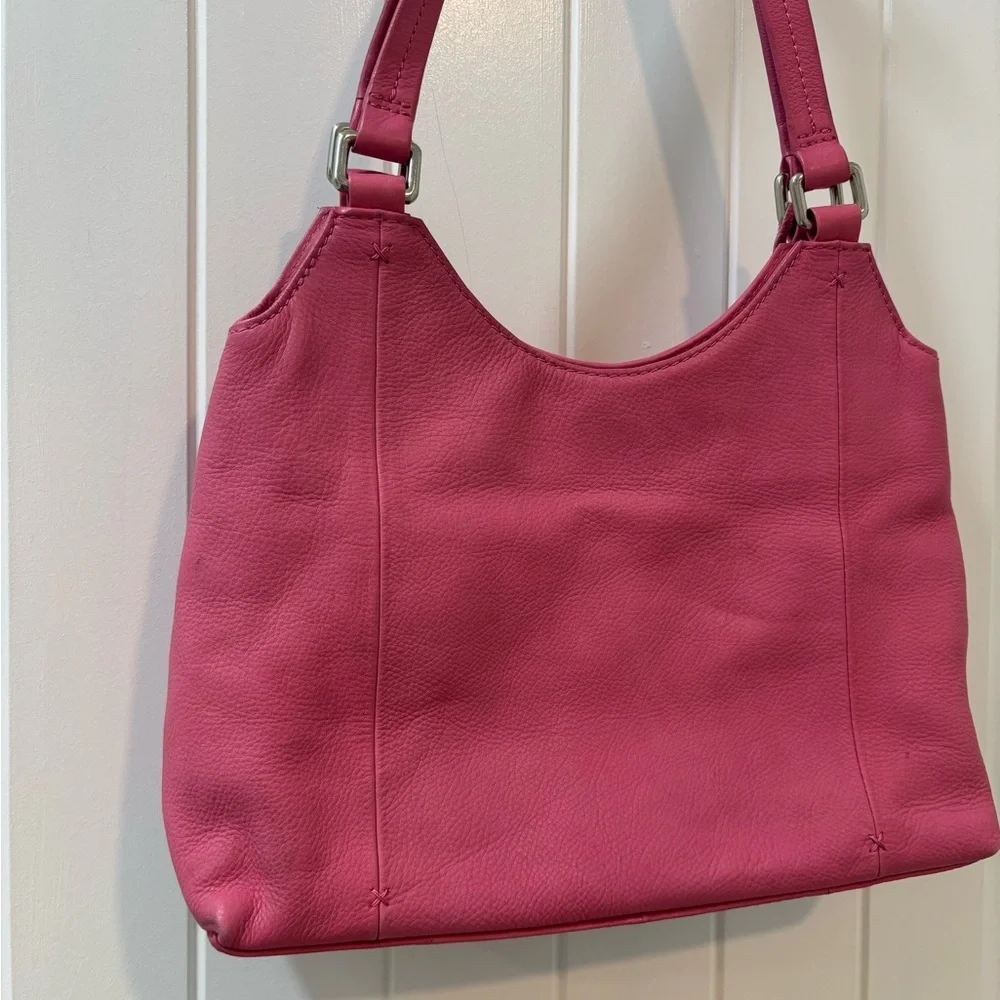 Charter Club Baby Pink Pebbled Leather Vintage Shoulder Bag Y2K Barbiecore